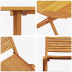Conjunto de Bistro Plegable 3 pcs Marrón