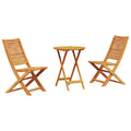 Conjunto de Bistro Plegable 3 pcs Marrón