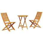 Conjunto de Bistro Plegable 3 pcs Marrón