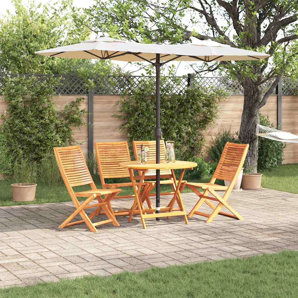 Conjunto de Comedor de Jardín 5 pcs Marrón