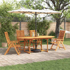 Conjunto de Comedor de Jardín 5 pcs Marrón
