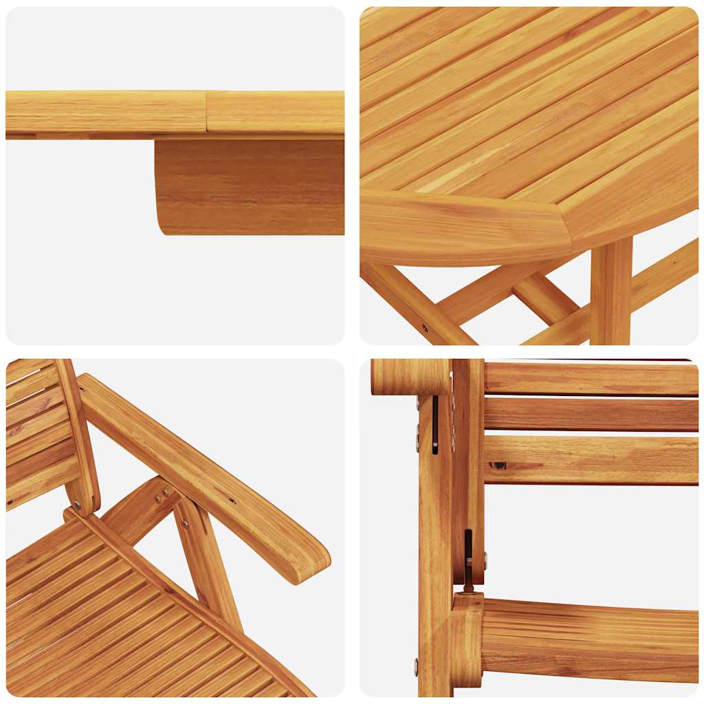 Conjunto de Comedor de Jardín 7 pcs Marrón