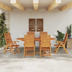 Conjunto de Comedor de Jardín 7 pcs Marrón