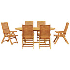 Conjunto de Comedor de Jardín 7 pcs Marrón