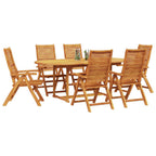 Conjunto de Comedor de Jardín 7 pcs Marrón