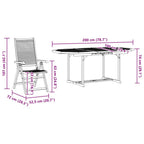 Conjunto de Comedor de Jardín 7 pcs Marrón