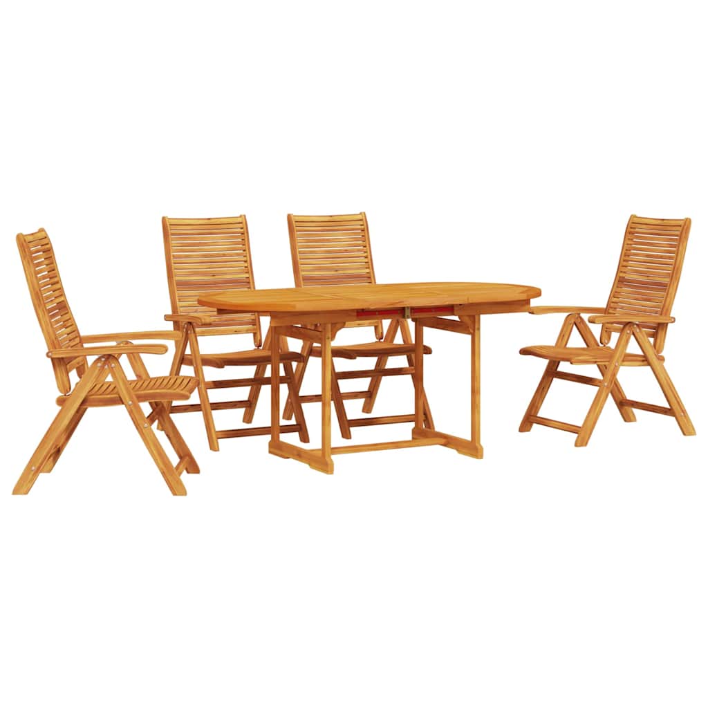 Conjunto de Comedor de Jardín 5 pcs Marrón