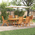 Conjunto de Comedor de Jardín 7 pcs Marrón