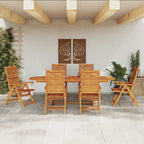 Conjunto de Comedor de Jardín 7 pcs Marrón