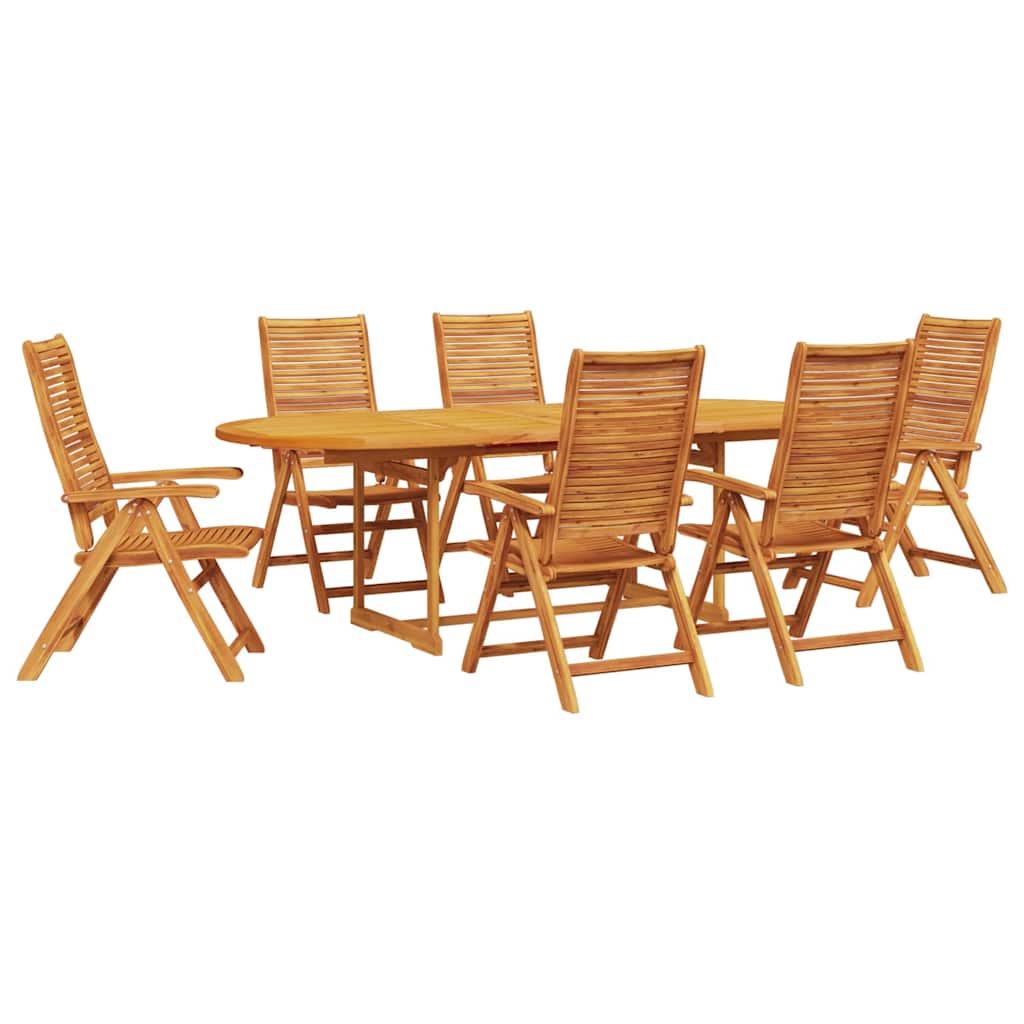 Conjunto de Comedor de Jardín 7 pcs Marrón