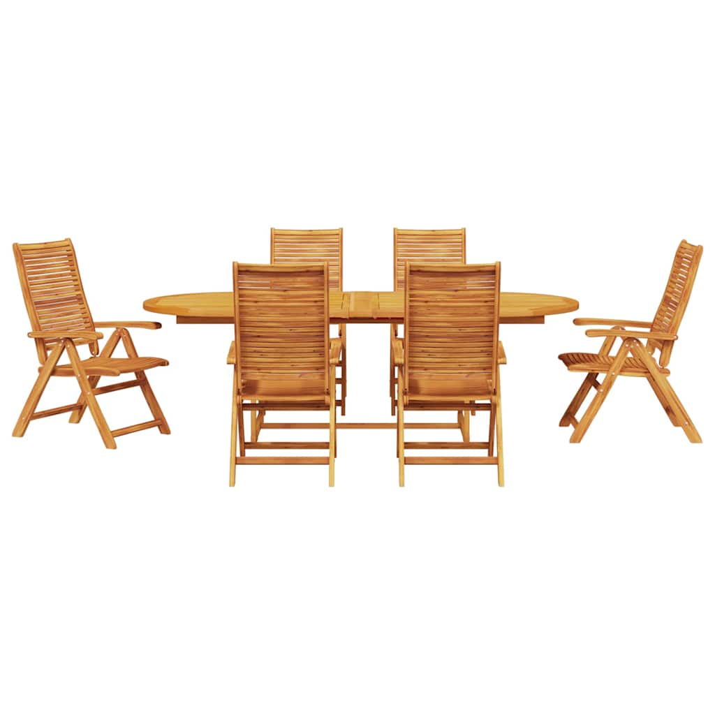 Conjunto de Comedor de Jardín 7 pcs Marrón
