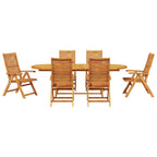 Conjunto de Comedor de Jardín 7 pcs Marrón