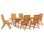 Conjunto de Comedor de Jardín 7 pcs Marrón
