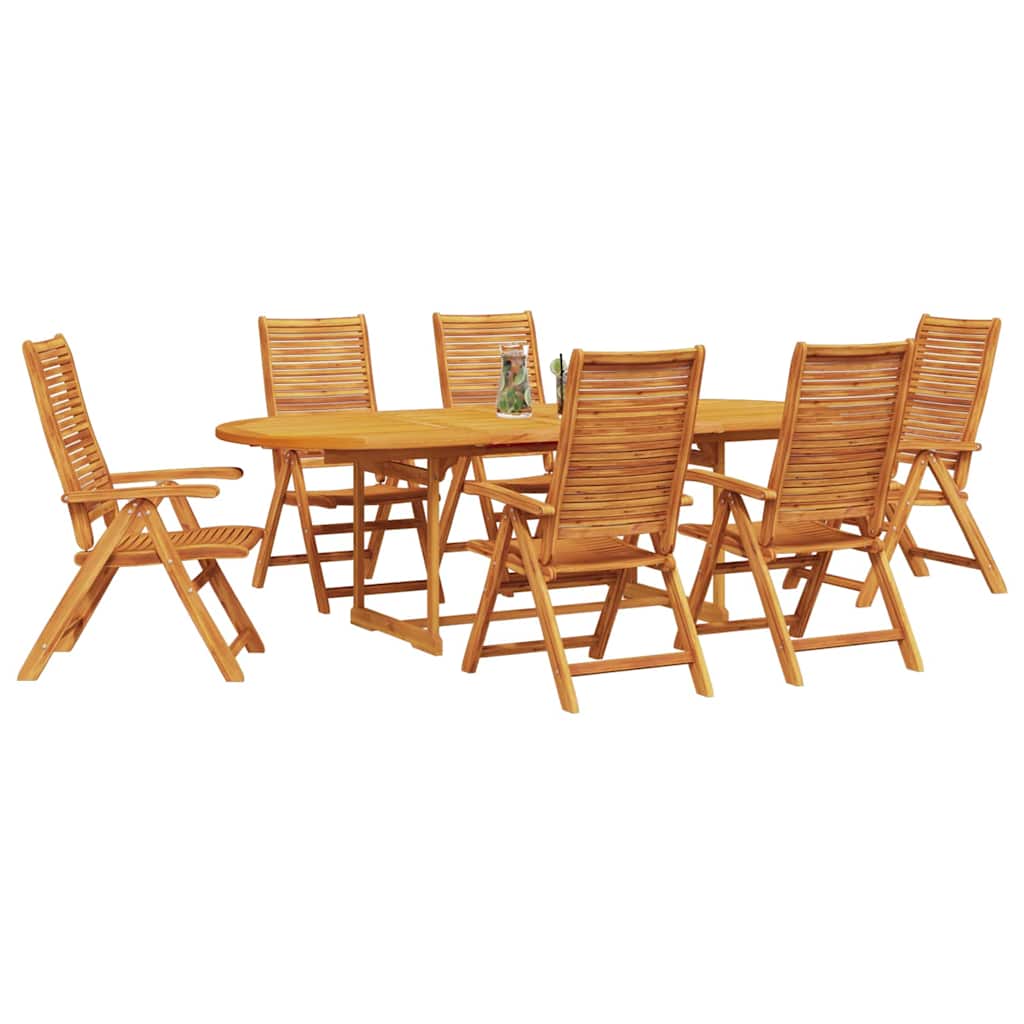 Conjunto de Comedor de Jardín 7 pcs Marrón
