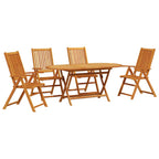 Conjunto de Comedor de Jardín 5 pcs Marrón