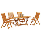 Conjunto de Comedor de Jardín 5 pcs Marrón