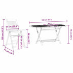 Conjunto de Comedor de Jardín 5 pcs Marrón