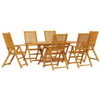 Conjunto de Comedor de Jardín 7 pcs Marrón
