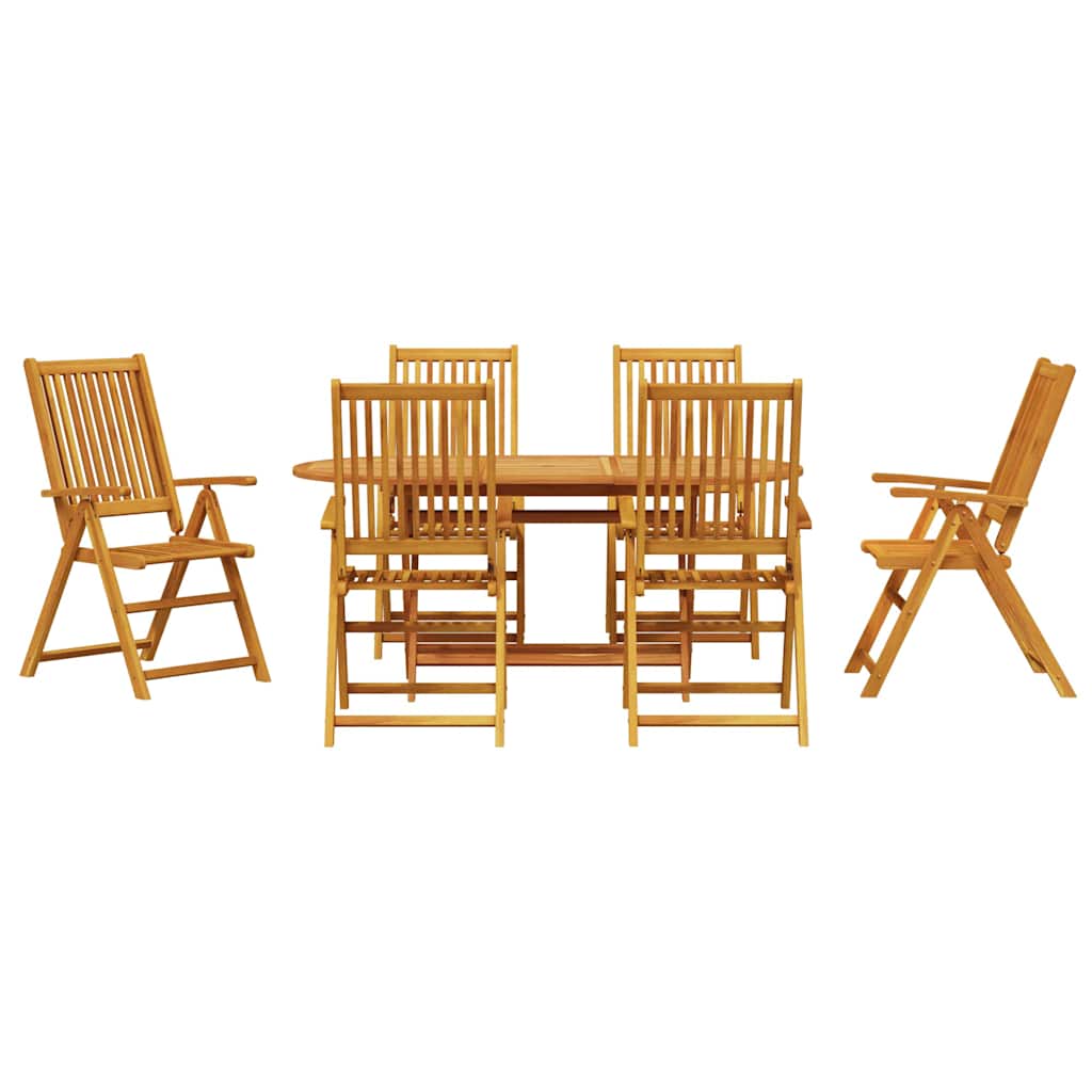 Conjunto de Comedor de Jardín 7 pcs Marrón