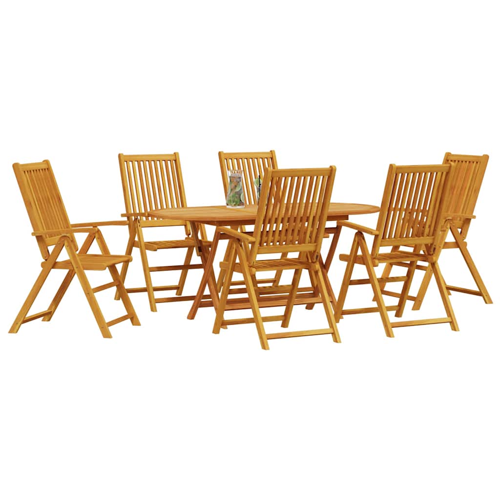 Conjunto de Comedor de Jardín 7 pcs Marrón