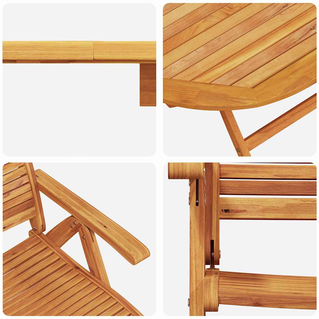 Conjunto de Comedor de Jardín 5 pcs Marrón