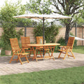 Conjunto de Comedor de Jardín 5 pcs Marrón