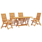 Conjunto de Comedor de Jardín 5 pcs Marrón