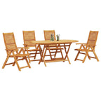 Conjunto de Comedor de Jardín 5 pcs Marrón