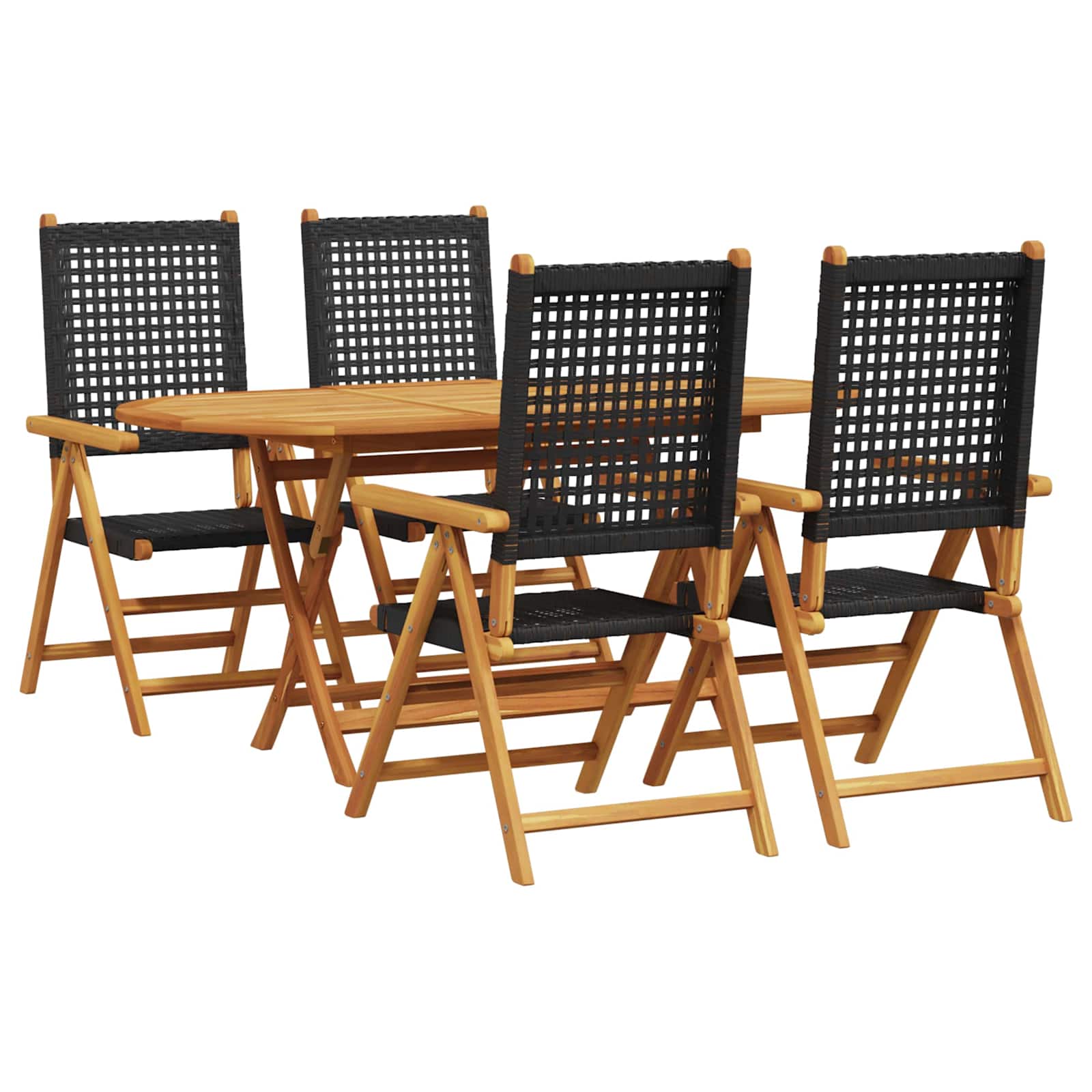 Conjunto de Jantar de Jardim 5 pçs Bege