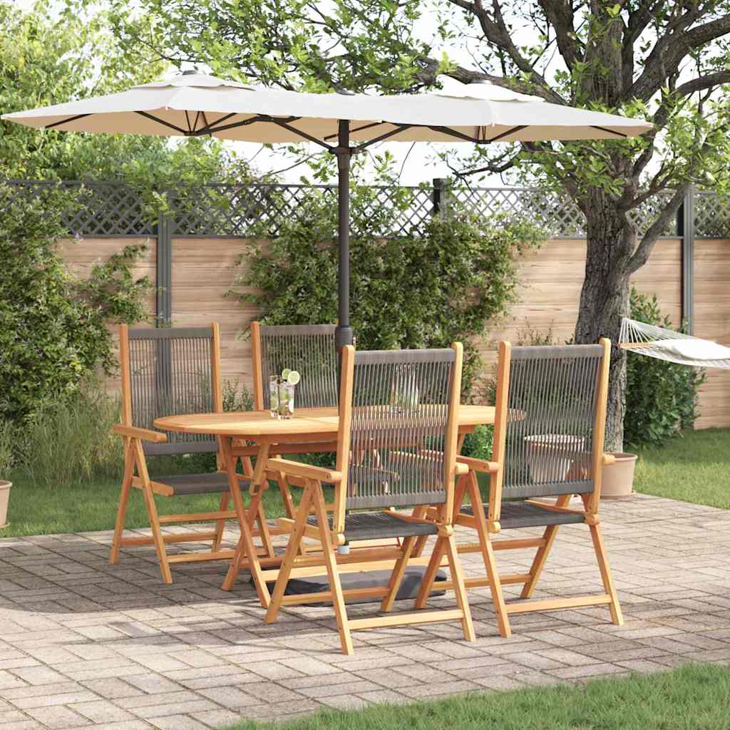 Conjunto de Comedor de Jardín 5 pcs Beige