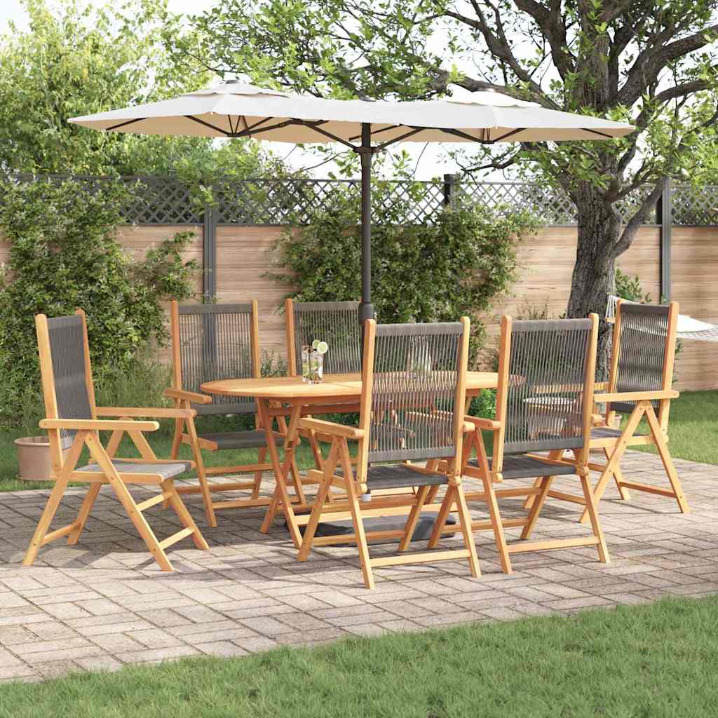 Conjunto de Comedor de Jardín 5 pcs Marrón