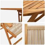 Conjunto de Comedor de Jardín 5 pcs Beige