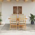 Conjunto de Comedor de Jardín 5 pcs Beige
