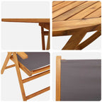 Conjunto de Comedor de Jardín 5 pcs Antracita