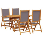 Conjunto de Comedor de Jardín 5 pcs Antracita