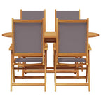 Conjunto de Comedor de Jardín 5 pcs Antracita