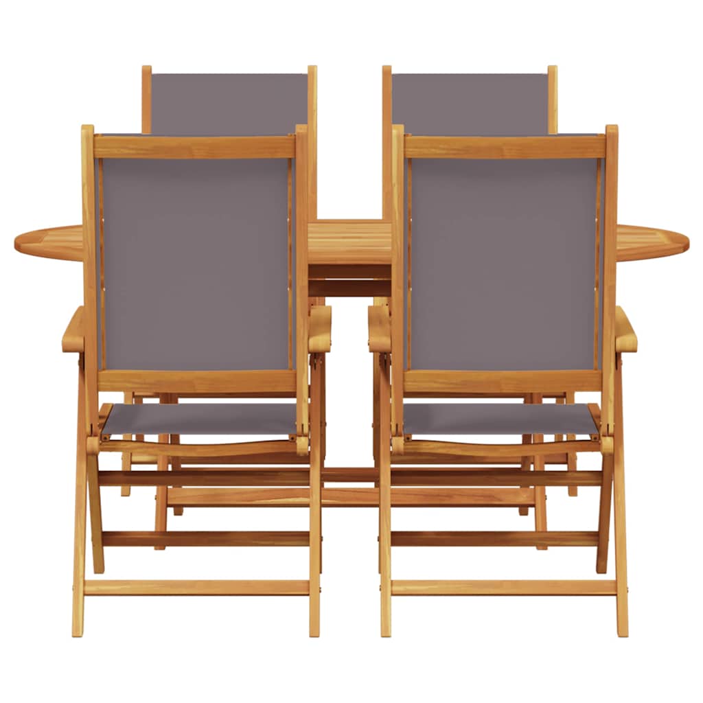 Conjunto de Comedor de Jardín 5 pcs Antracita