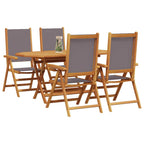 Conjunto de Comedor de Jardín 5 pcs Antracita