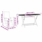 Conjunto de Comedor de Jardín 5 pcs Antracita