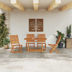 Conjunto de Comedor de Jardín 5 pcs Marrón