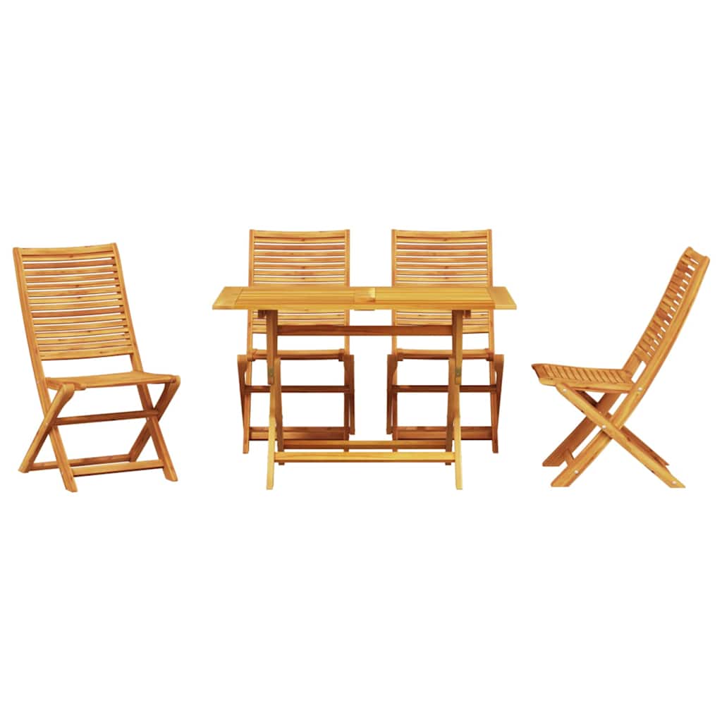 Conjunto de Comedor de Jardín 5 pcs Marrón