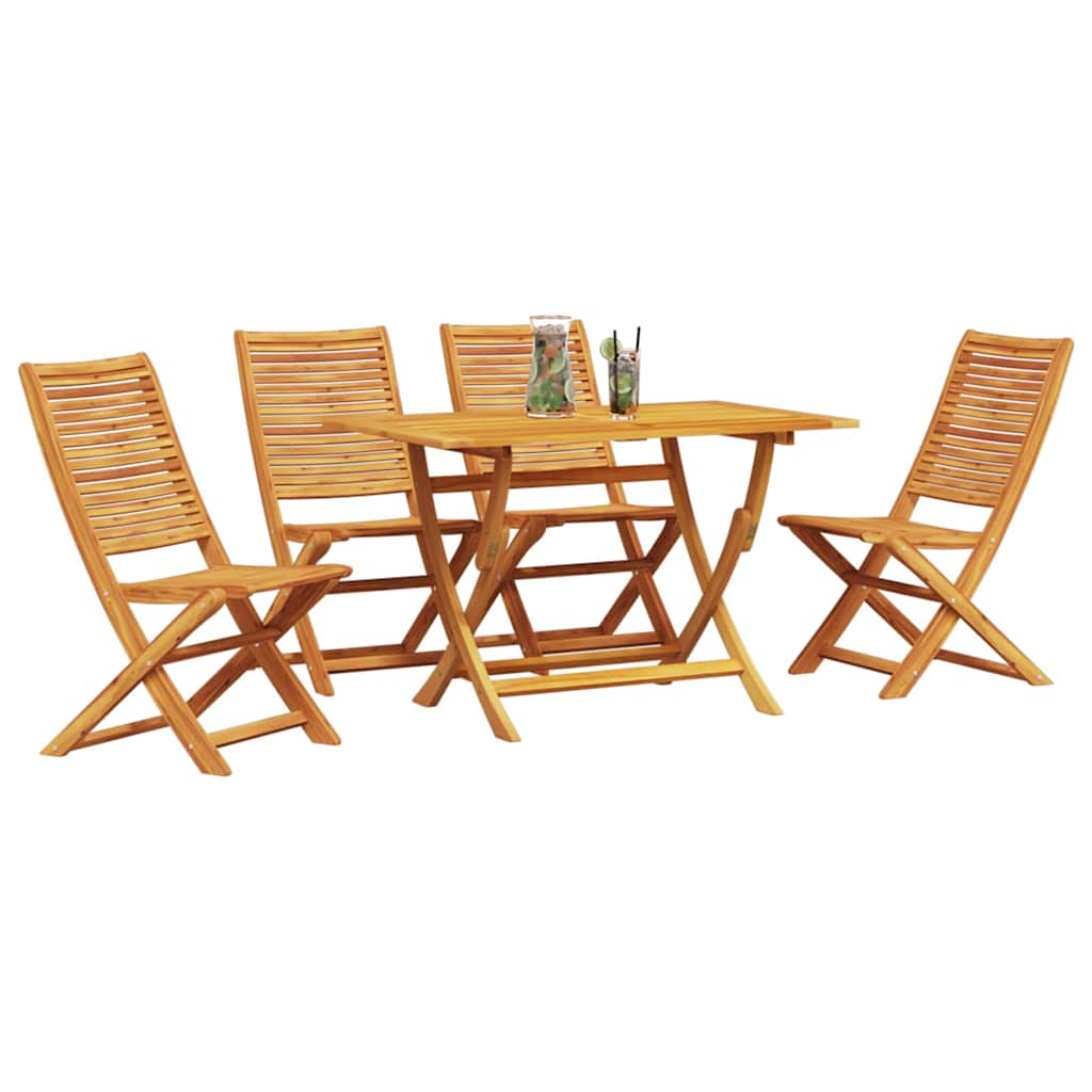 Conjunto de Comedor de Jardín 5 pcs Marrón