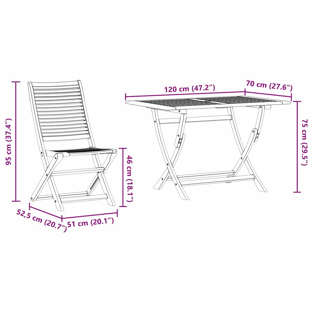 Conjunto de Comedor de Jardín 5 pcs Marrón
