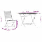 Conjunto de Comedor de Jardín 5 pcs Marrón
