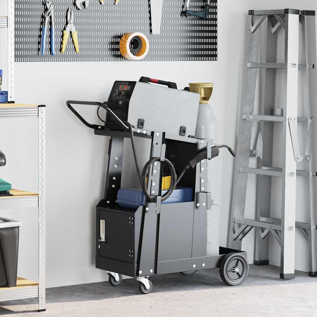 Carro de soldadura Negro 91 x 47 x 96 cm Acero