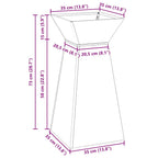 Maceta Pilar 2 pcs 35 x 35 x 73 cm