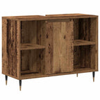 Gabinete de Baño con estante Madera Vieja 80 x 33 x 60 cm