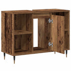 Gabinete de Baño con estante Madera Vieja 80 x 33 x 60 cm