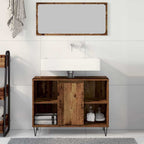 Gabinete de Baño con estante Madera Vieja 80 x 33 x 60 cm