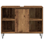 Gabinete de Baño con estante Madera Vieja 80 x 33 x 60 cm